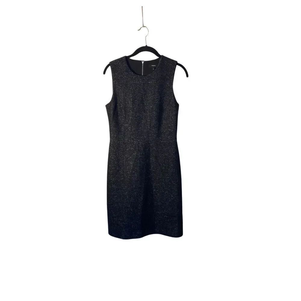Theory women’s sleeveless tweed roll blend sleeveless dress 4
